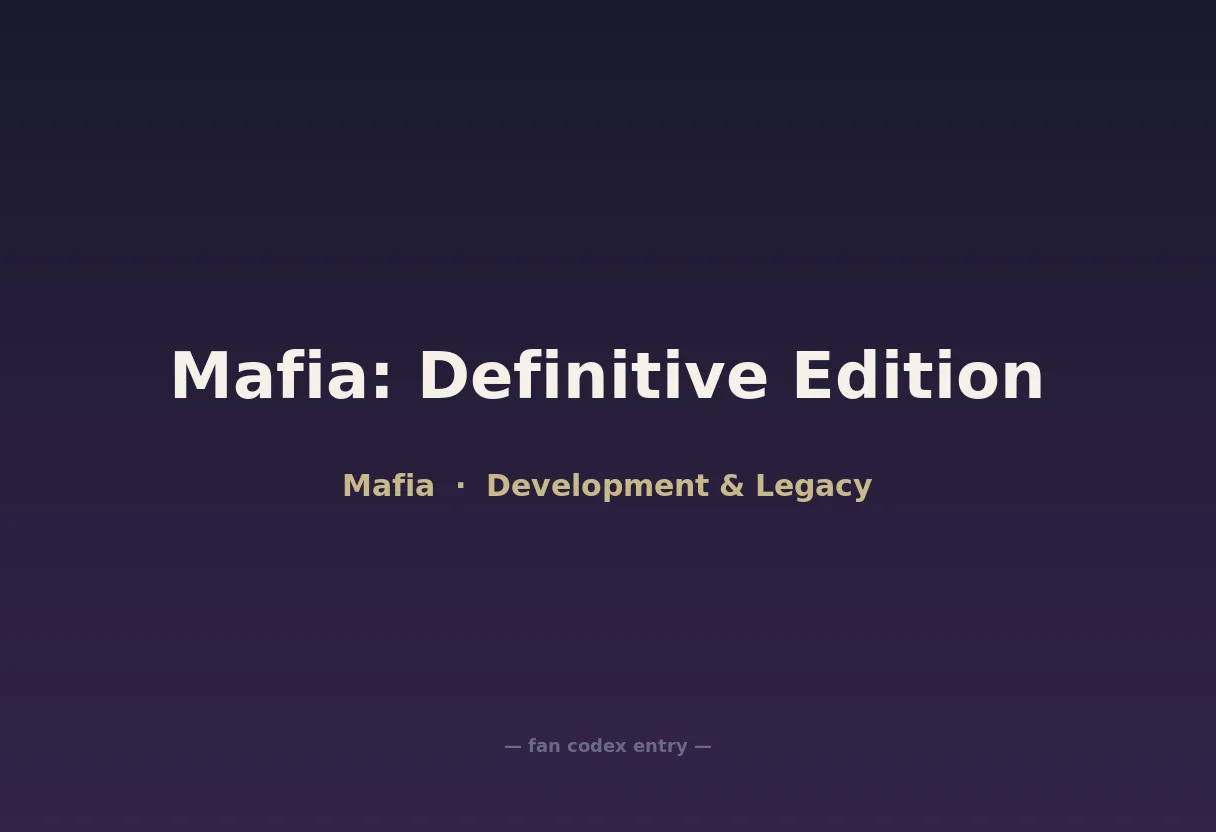Mafia: Definitive Edition