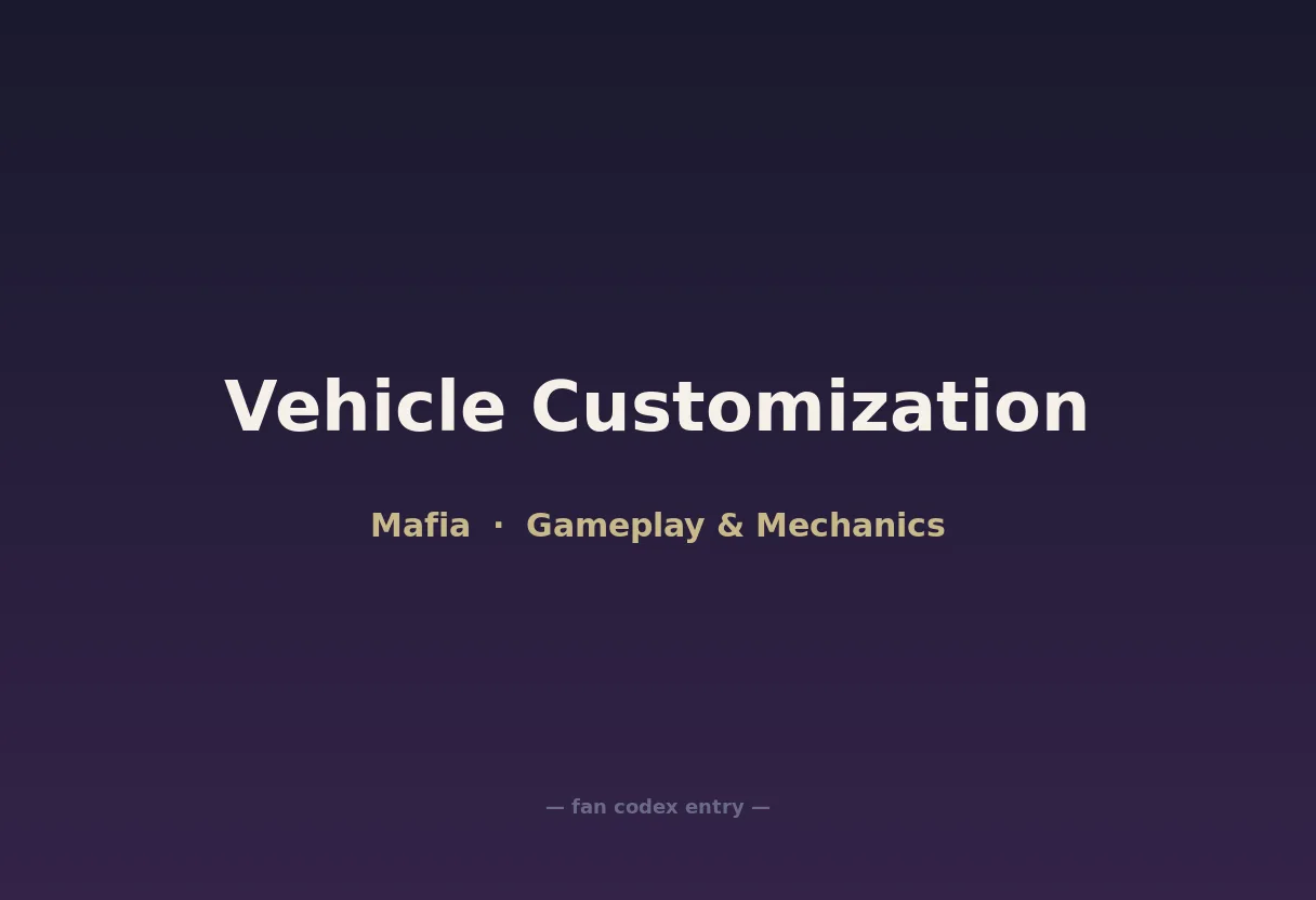 Vehicle Customization