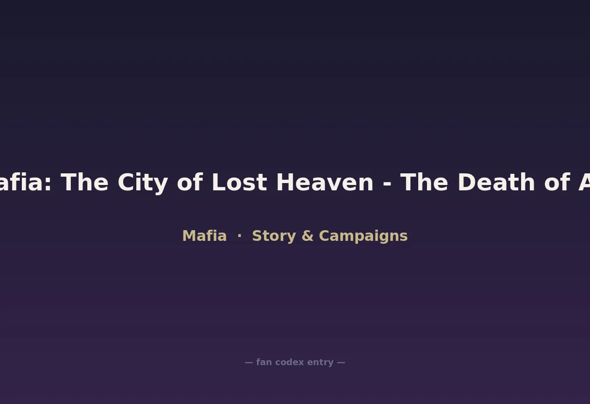 Mafia: The City of Lost Heaven - The Death of Art